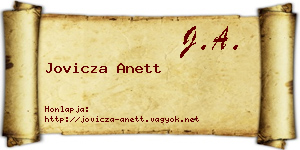 Jovicza Anett névjegykártya